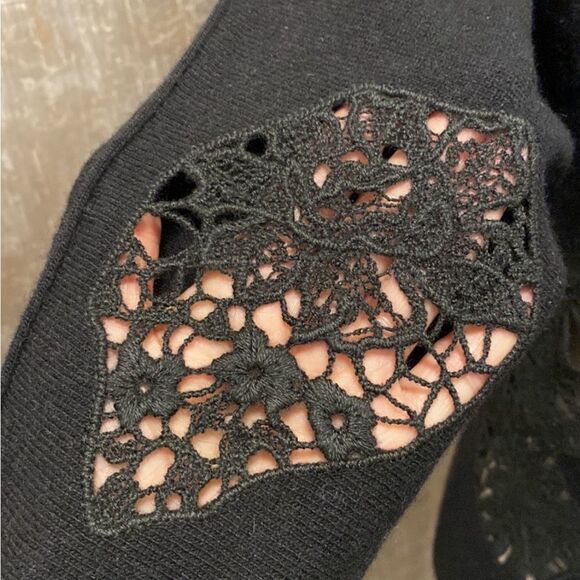 Stella McCartney Elegant Black Lace Detail sweater Dress, S - Picture 4 of 9